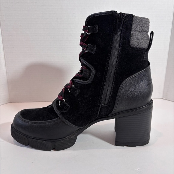 Naturalizer Women's Ankle Boots Black SZ 10 Waterproof Block Heel Round Toe - Picture 2 of 14